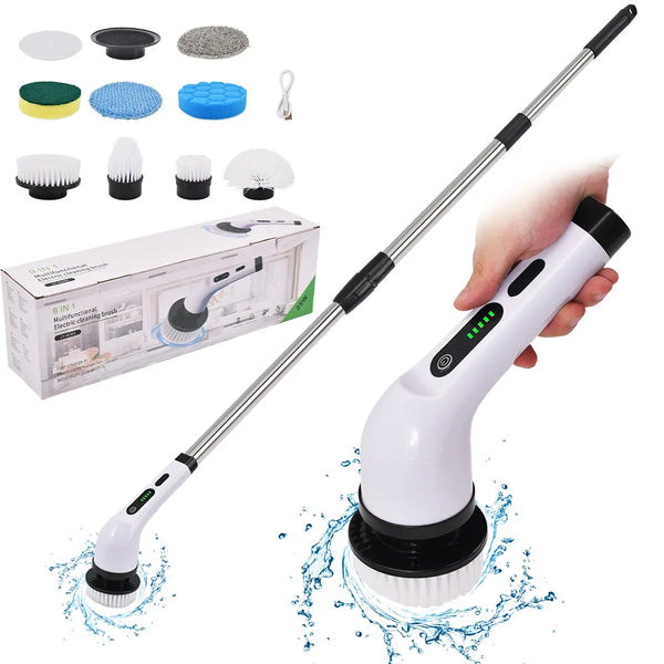 Cepillo eléctrico giratorio multiusos 9 accesorios